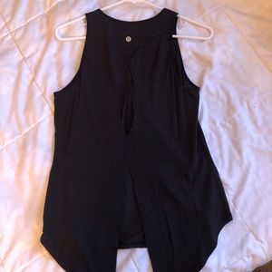 Lululemon Black Open Up Tie Back Tank size 4